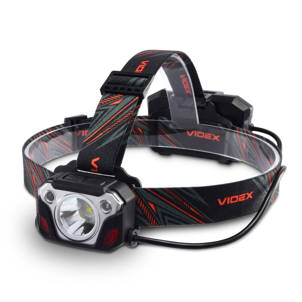 Tactical LED Headlamp 20W Rechargeable For 18.5H 1400Lm Range 161 M Ip65 Vlf-H056 Videx