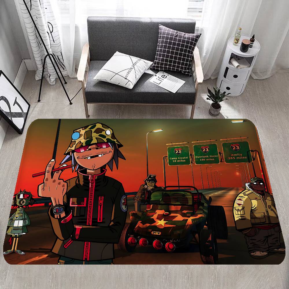 Virtual Band G-Gorillaz Floor Mat INS Style Soft Bedroom Floor House Laundry Room Mat Anti-skid Household Carpets