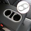 Car Rear Cup Holder Frame Trim for Volkswagen VW T-roc T-cross 2018-2020 2021 2022 Stainless Steel Sticker Cover Accessories
