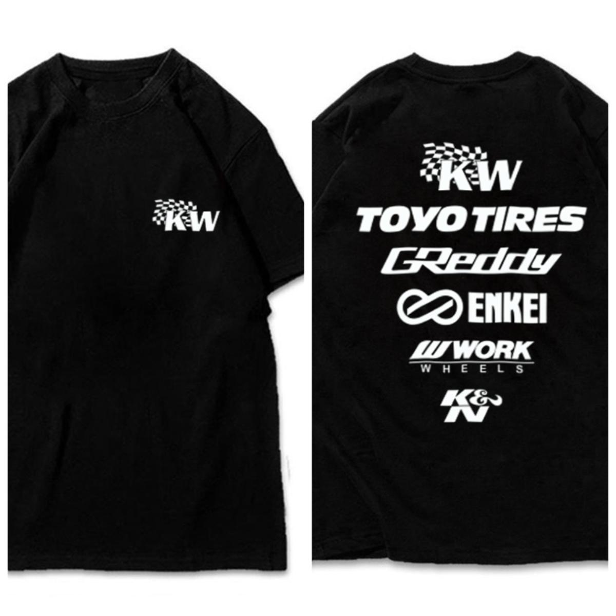 

JDM Evolution KN Posture Enkei Modified Attitude KW T-shirt Sweat Absorbent Breathable Men s T-shirt High Quality Motorcycle T S