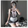 Women Sexy Lingerie French Apron Maid Dress Cosplay Costume Servant Lolita  Babydoll Dress Uniform Erotic Role Play Exotic