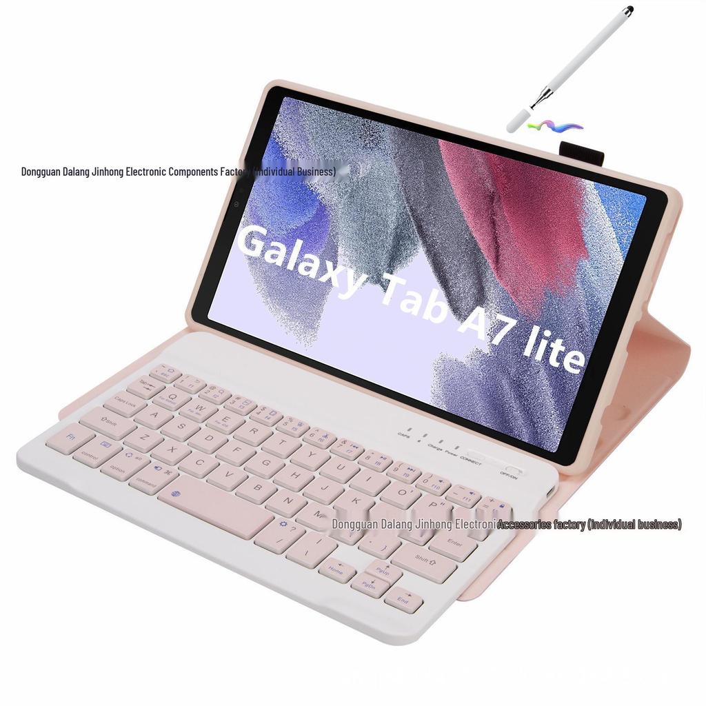 Samsung A7 Lite 8.7" Tablet Case with Magnetic Shell and Bluetooth Keyboard - Compatible with Russia, France, Spain