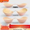Hand-Brushed Adhesive Breast Pasties for Enhanced Look with Transparent Straps, Gathering Effect, and Invisible Bra Cups for Small/Flat Chests