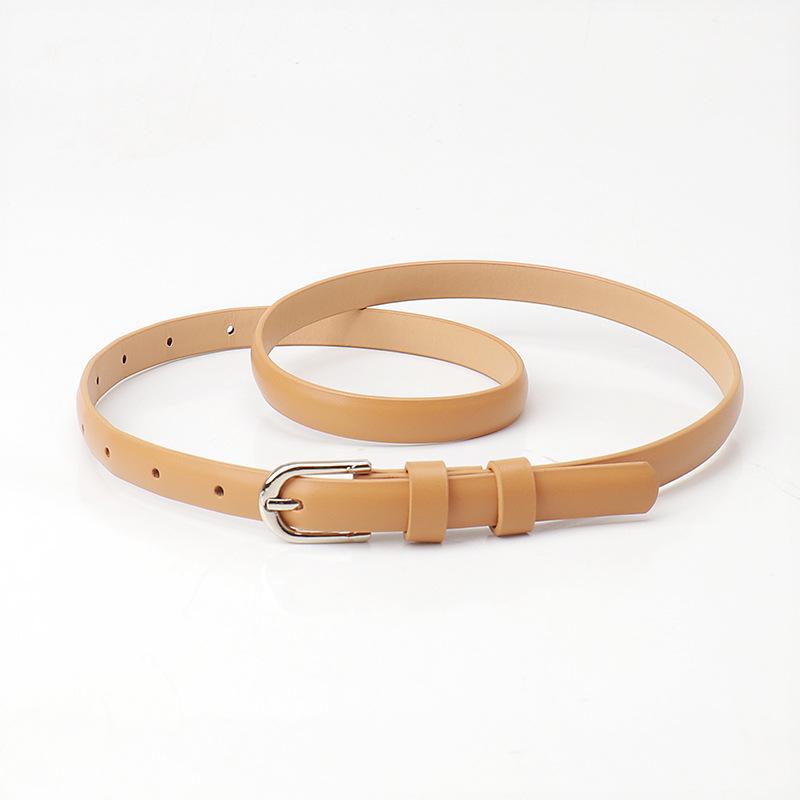 Korean Style Fashionable Women's Thin Belt with Alloy Pin Buckle - Perfect for Skirts and Small Suits