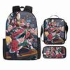Anime Rucksack Set One Piece Naruto Schultasche für Jungen Schüler Laptop Rucksack Umhängetasche Federmäppchen 3-teilig Große Kapazität Wasserdicht