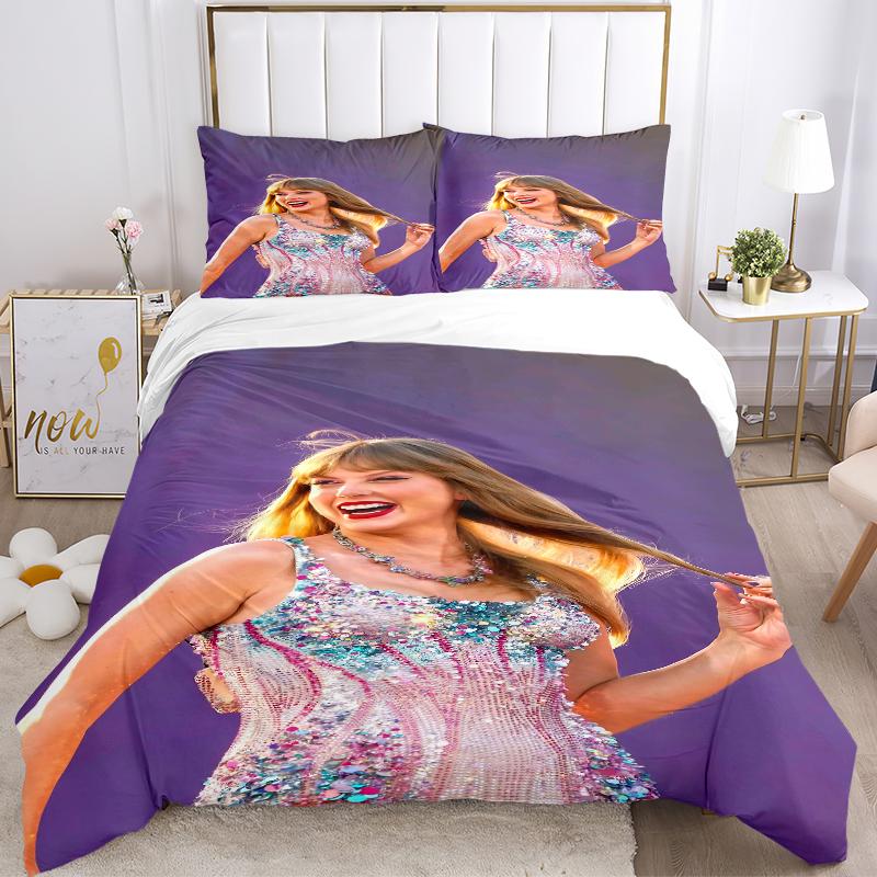 3Pcs Taylor Swift Performance Bedding Sets For All Sizes New 3D Printed Bed Cover Comforter Duvet Cover Pillowcase Bedroom Decoration