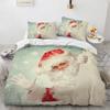 Father Christmas Bedding Home Textile North America Bed Cover Set Merry Christmas Tree King Size Kids Adult Quilt Cover Sets 3D