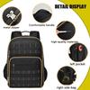 Large Capacity Heavy Duty Tool Backpack Waterproof Multi-Pocket Electrician Tool Bag Thickened Wear-resistant Tool Organizer