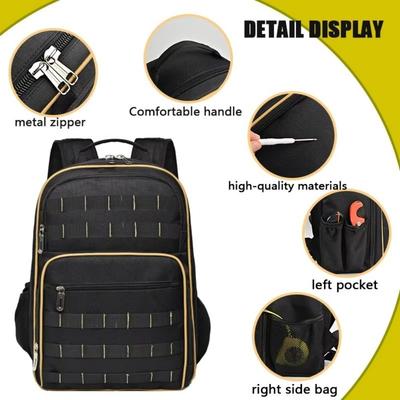 Large Capacity Heavy Duty Tool Backpack Waterproof Multi-Pocket Electrician Tool Bag Thickened Wear-resistant Tool Organizer