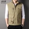 JEEP SPIRIT Men's Quick-Dry Outdoor Fishing Workwear Vest