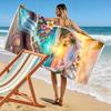 Tropical Sunset Seashell Design Beach towel quick-drying for travel outdoor sports jogging beach and swimming