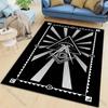 1PC Franc-maçonnerie Printed Carpet for Living Room Bedroom Home Decoration Non-slip Floor Mat Modern Carpet Large Size