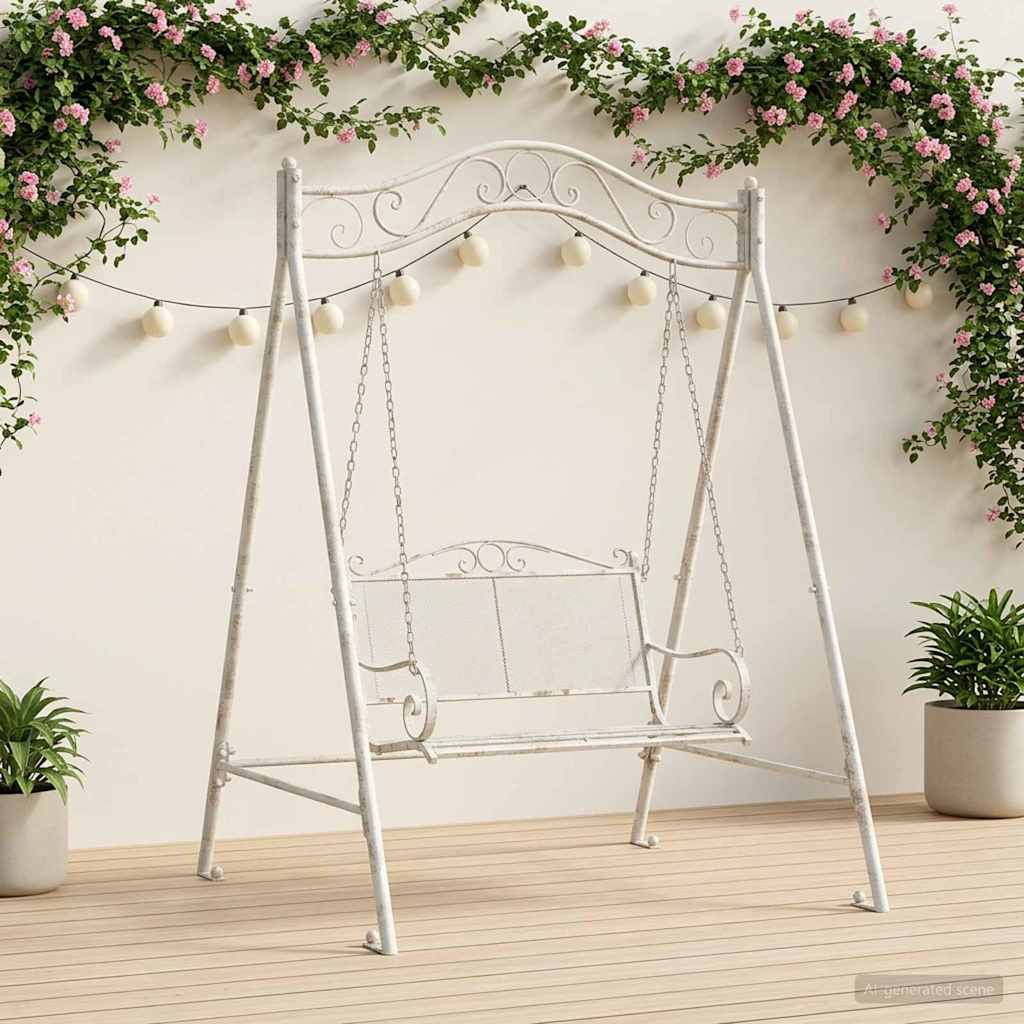 Struttura Altalena Bianco Antico 113 x 121,5 x 168 cm Acciaio
