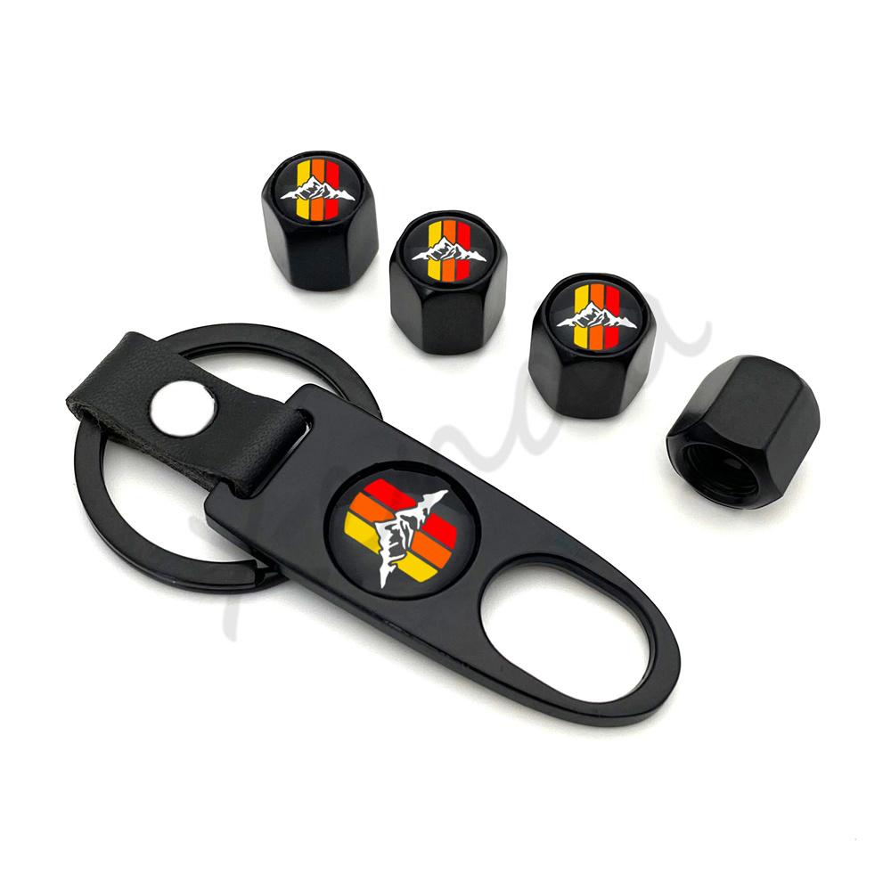 

3 Tri Colors Car Wheel Tire Air Valve Stem Caps Badge Logo For Toyota TRD Tacoma Tundra 4Runner Highlander RAV4 Tyre Accessories