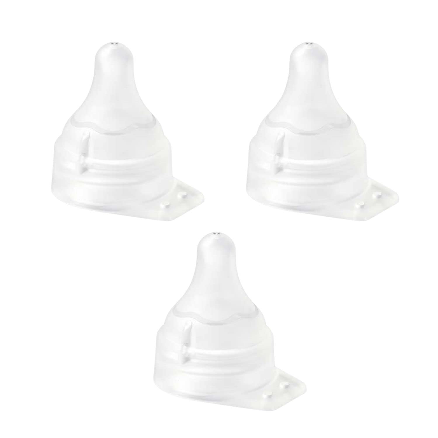 

Pigeon Breastfeeding Set of 3 Direct-Attach Nipples, Low-Strain, High-Flow,