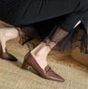 Shoes For Women 2024 Moccasins Ladies Summer Footwear Pointed Toe Loafers Formal Black Young On Sale Offer Spring Non Slip 39 E