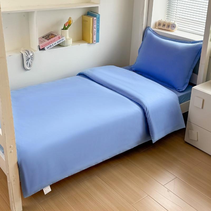 2025 New Solid Color Bed Sheet Mattress Student Three-piece Set Upper and Lower Bunk Three-piece Set Dormitory Hospital