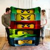 Cartoon N-Ninjago Flannel Blanket Figures Home Sofa Lunch Break Blankets Children Student Blanket Nap Cover Kids Travel Gift