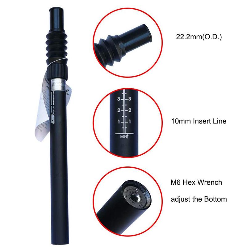 GANOPPER MTB Bicycle Damping Suspension Seatpost 25.4/27.2/28.6/30.4/30.9/31.6mm X350 Bike Seat post Shock Absorber Tube Setback