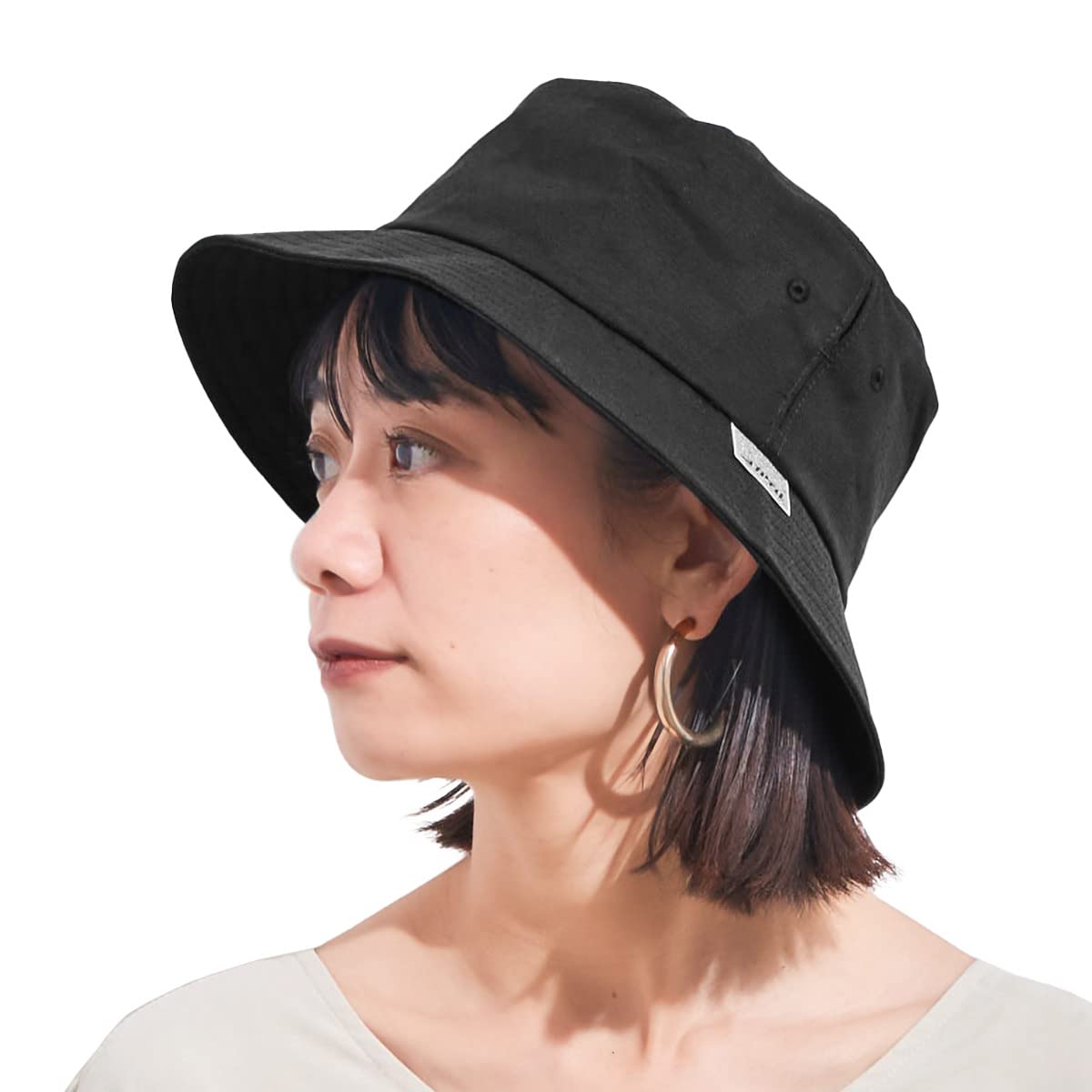 

Повседневная панама Kokagel с защитой от УФ-лучей, уличная шляпа для весны и лета 99,9% [Размер L/Черный] чёрный