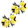 1Pair Cute Flower Ribbon Bows Hair Clip For Women Girls Sweet Style Accessory Hairpin Party Hairpieces For Daily Wear