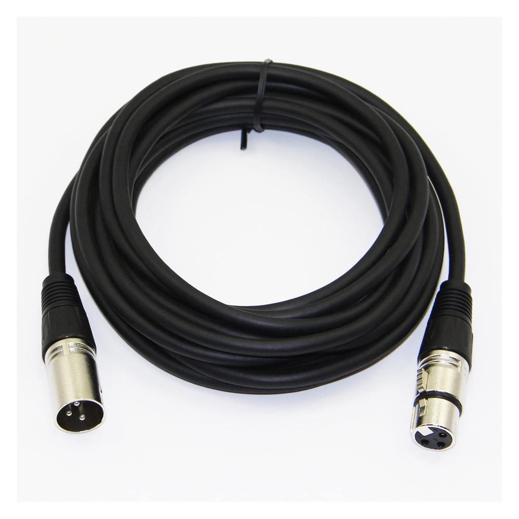 XLR Cable Male to Female M/F for Microphone Mixer TPE Material + OFC Copper 1m 1.8m 3m 5m 10m 15m 20m (5m 16ft)