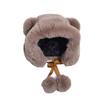 Bear Ears Hat Female Autumn and Winter Sweet and Lovely Lei Feng Cap Plush Windproof Warm Ear Protection Cycling Cap