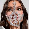 Exaggerated Rhinestone Mask Halloween Masquerade Party Diamond Mask Face Mask