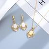 Gold Silver Drop Earrings for Women Vintage Jewelry Wedding Engagement Hoop Earrings Gifts