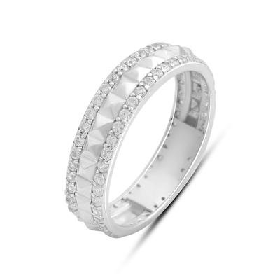 Silberring mit Zirkonia, Gewicht des Artikels 2,81 g (2197775)