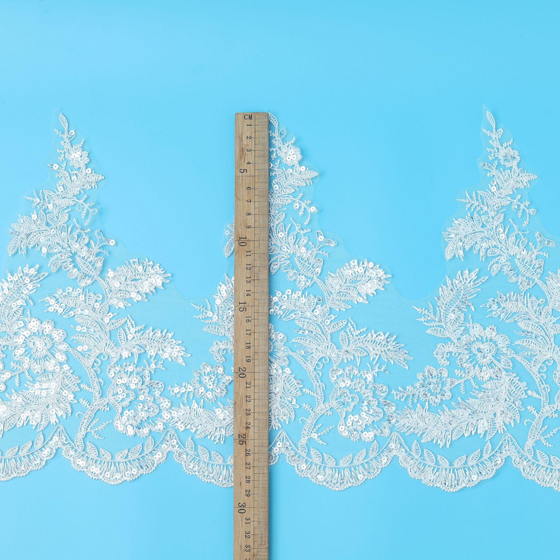 

Car Bone Lace Children S Clothing, Wedding Dress, Veil, Skirt, Clothing Decoration Accessories 30Cm White/crystal piece/width 30CM