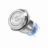 19mm 12V24V Waterproof Stainless Selflocking  ing Push Button Power   Red LED