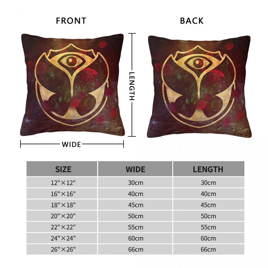 Tomorrowlandd Music Festival Square Pillow Covers Bed Car Rose Cushion Case Creative Decorative Pillow Cover 40*40