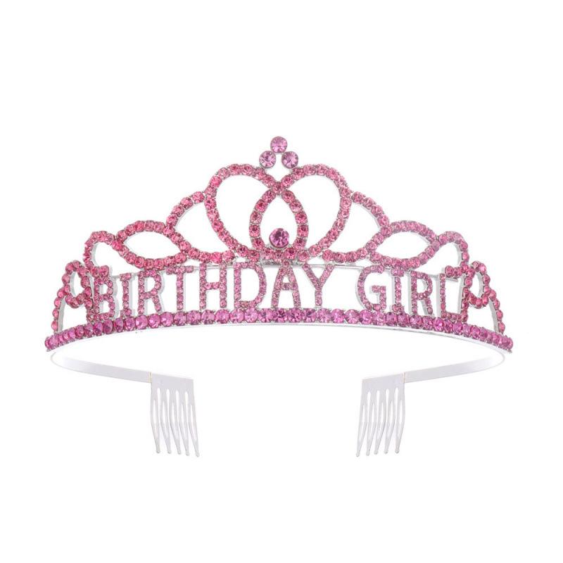 Alloy Birthday Girl Crown Headband - Party Headdress & Hair Accessory