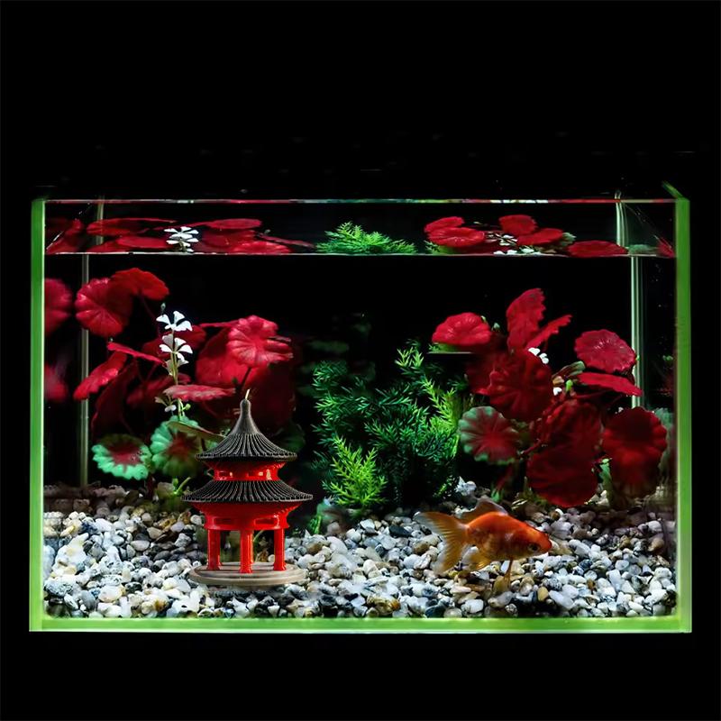 Chinese Pagoda Domed Pavilion Statue Ancient Building Model Japanese Decoration Miniature Rockery Aquarium Bonsai Ornament