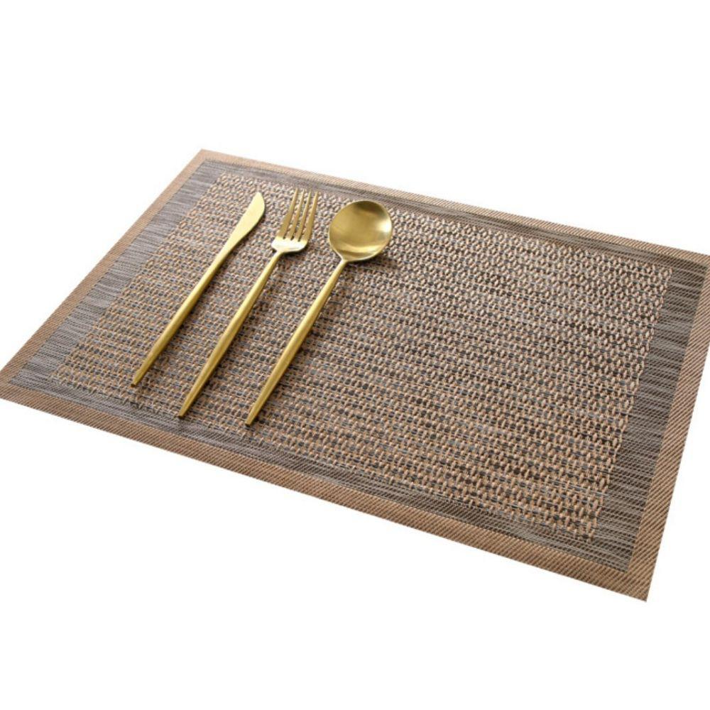 Homlly Wotten Donx Dining Table Mat Placemat (X4PCS) Wotten (Gold) X4