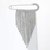 Simple Luxurious Temperament Studded Rhinestone Tassel Brooch Pin For Women Clothing Coat Jewelry Accessries Gifts