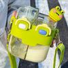 Large Capacity Straws Plastic Water Cup Rietjes Plastic Children's Kettle Cute Compartment Double Drink Cup Crossbody