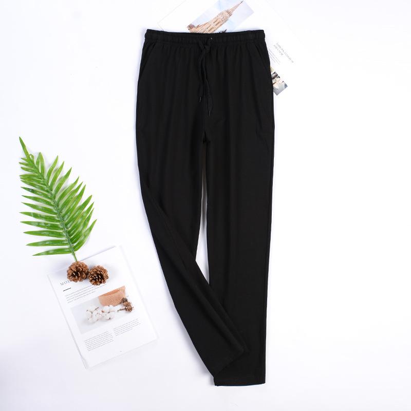 Men's Thin Pajama Pants Soft  Athletic Drawstring Stretchy Sleep Pants Loose Cotton Sweatpants with Pockets Breathable Casual Striped Home Pants Male