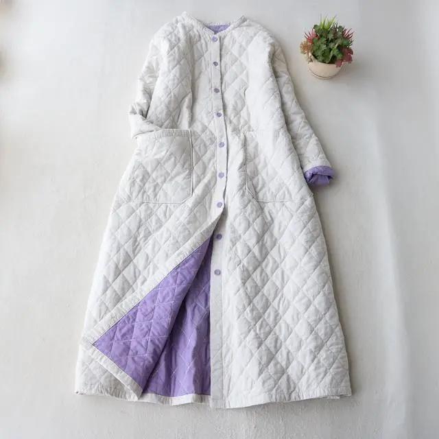 Cappotto Trapuntato Invernale da Donna, Vestibilità Larga, Caldo: Cappotto Casual, Lunghezza Media, Stile Artistico