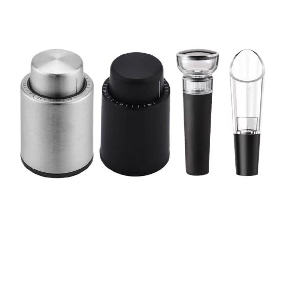 Wine Bottle Stoppers Vacuum Wine Stopper Stainless Steel Wine Savers Vacuum Pump Corks Keep Wine Really Fresh 5