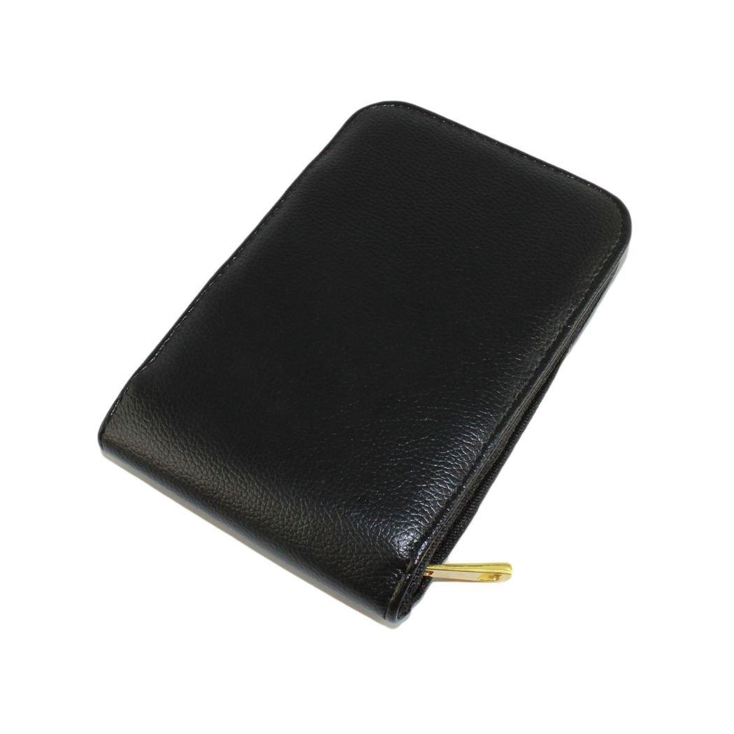 

Gullor Fountain Pen Case with Golden Zipper for 12 Pens Leather Black
