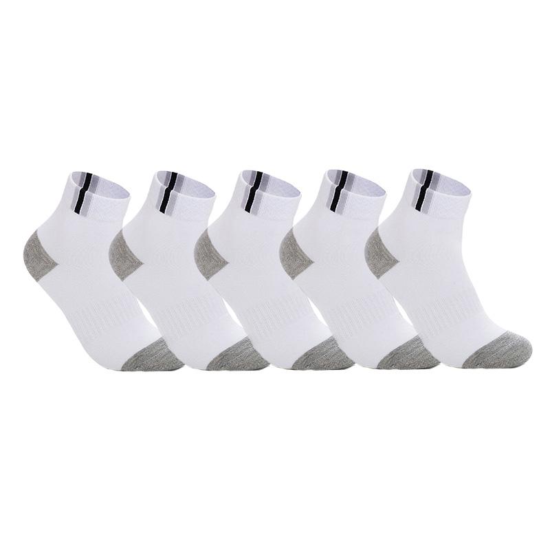 

5 пар мужских носков, сетчатые дышащие хлопковые спортивные носки, повседневные тонкие короткие носки длиной 23-29 см Foot length 23-29cm