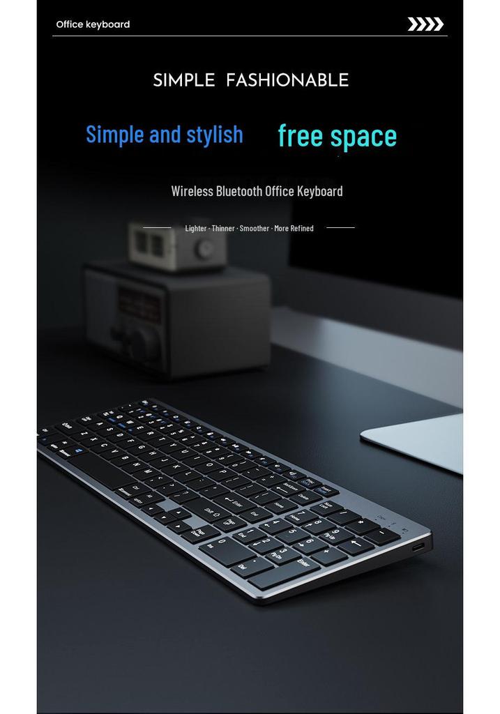 Rechargeable Silent Bluetooth Keyboard & Mouse Set for Laptops