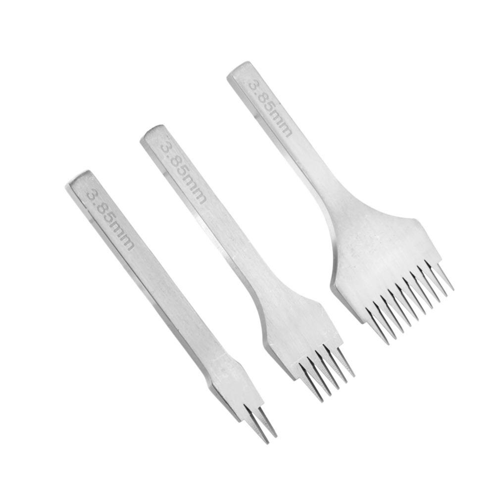 3pcs Angled Chisel Edge Pricking Iron Tool Punch Prong Tool Handcrafted Projects
