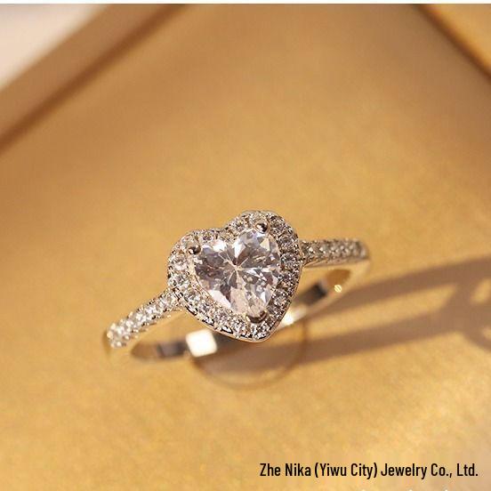 Luxury Adjustable Diamond Couple Wedding Ring - Elegant, Simple, Fashionable