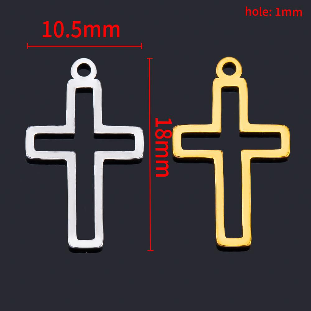 10pcs Stainless Steel Geometric Cross Frame Earrings Charms Connectors Necklaces Earrings Jewelry Making Supplies Bulk Wholesale