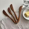 1Pc Solid Wood Cheese and Butter Knife Set, Perfect for Spreading Jam Peanut Butters On Buns with Creamy Filling