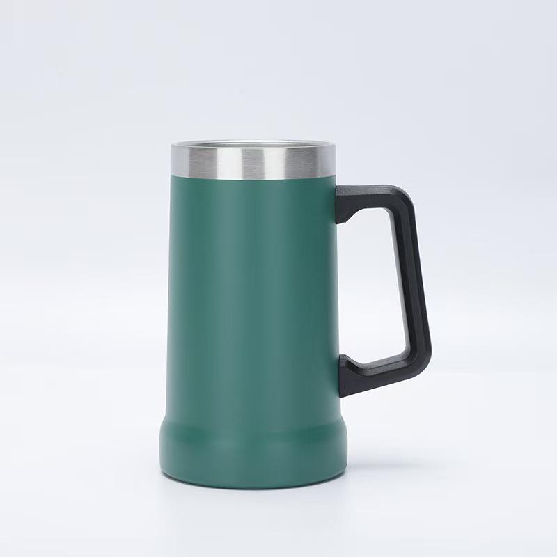 304 Stainless Steel Vacuum Insulated Coffee Tumbler with Handle - Portable Customizable Brazilian Beer Cup