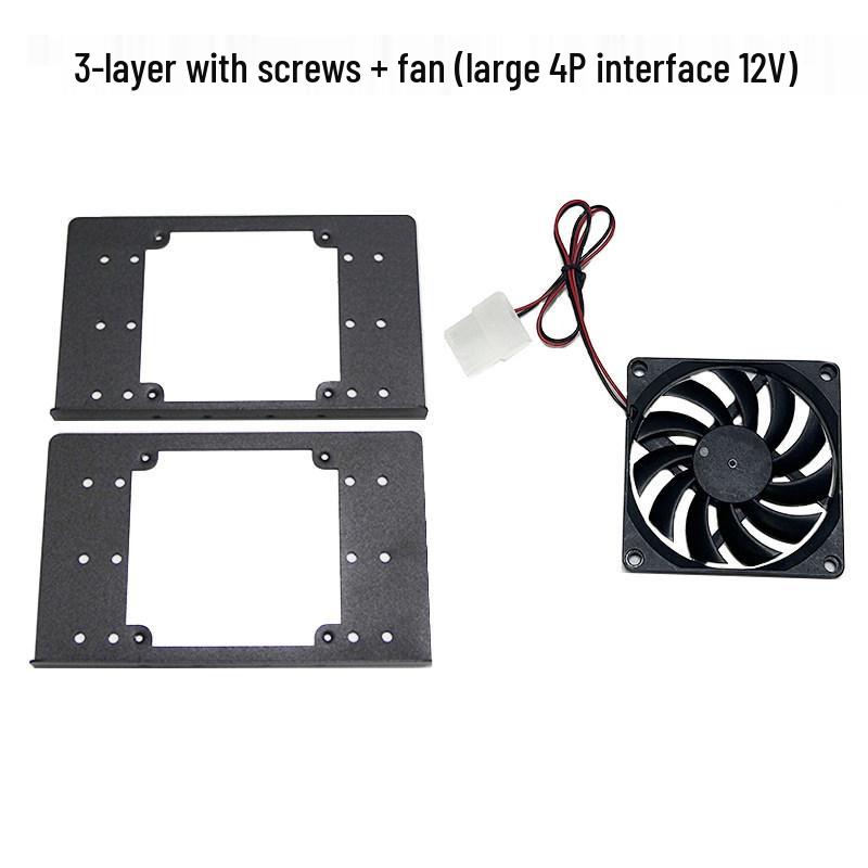 3.5" Multi-Bay Bracket with Heat Dissipation Fan for 2, 4, or 6 Bays